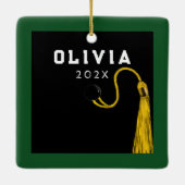 Gepersonaliseerd Afstuderen cadeau 2025 Keramisch Ornament (Achterkant)