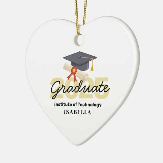 Gepersonaliseerd Afstuderen cadeau - Klasse van 20 Keramisch Ornament (Links)