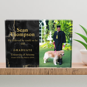 Gepersonaliseerd Afstuderen cadeau voor zoon of kl Fotoblokken