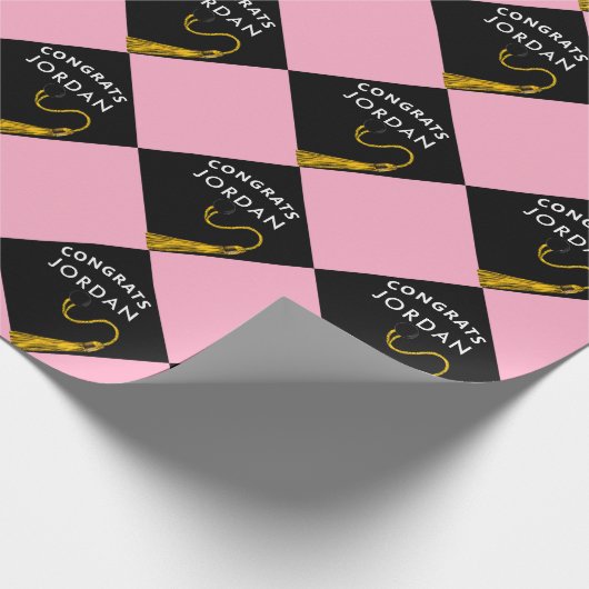 Gepersonaliseerd Afstuderen — cadeaus Cadeaupapier (Hoek)