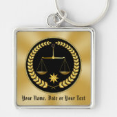 Gepersonaliseerd Afstuderen cadeaus Recht Kerstmis Sleutelhanger (Voorkant)