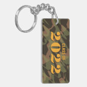 Gepersonaliseerd Afstuderen Camouflage Woodland Gr Sleutelhanger (Voorkant Links)