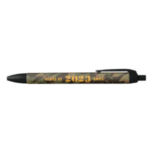 Gepersonaliseerd Afstuderen Camouflage Woodland Gr Zwarte Inkt Pen