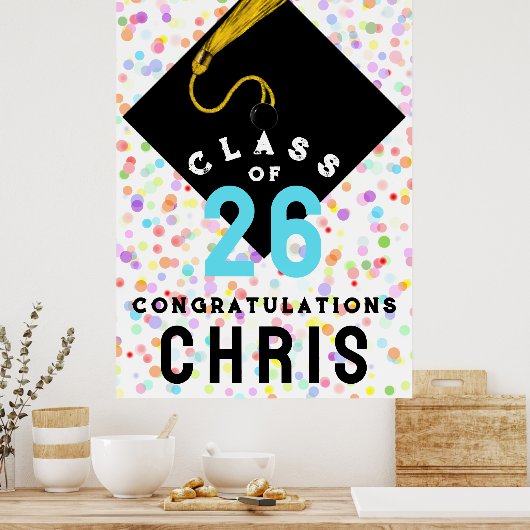 gepersonaliseerd Afstuderen Congrats Poster (Keuken)