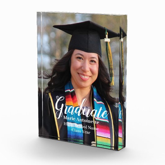 Gepersonaliseerd Afstuderen Eenvoudige foto (Rechts)