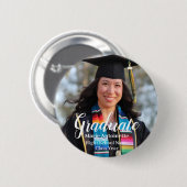 Gepersonaliseerd Afstuderen Eenvoudige foto Ronde Button 5,7 Cm (Voorkant /achterkant)