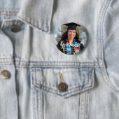 Gepersonaliseerd Afstuderen Eenvoudige foto Ronde Button 5,7 Cm (In situ)