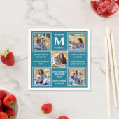 Gepersonaliseerd Afstuderen Fact Foto collage Servet (Insitu)