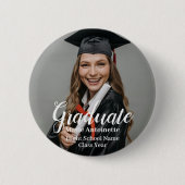 Gepersonaliseerd Afstuderen foto-Afstuderen Ronde Button 5,7 Cm (Voorkant)
