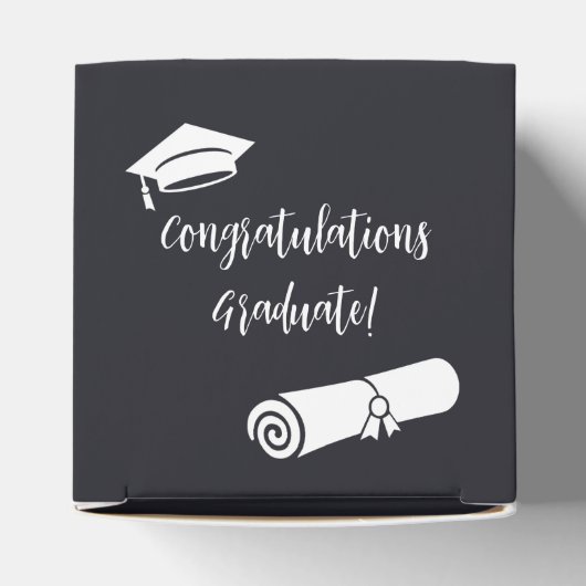 Gepersonaliseerd Afstuderen Foto met Pet en Diplom Bedankdoosjes (Bovenkant)