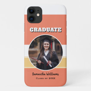 Gepersonaliseerd Afstuderen Foto Modern Chic Afstu Case-Mate iPhone Case