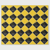 Gepersonaliseerd Afstuderen - Geel cadeaupapier (Vlak)