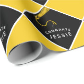 Gepersonaliseerd Afstuderen - Geel cadeaupapier (Rol Hoek)