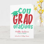 Gepersonaliseerd Afstuderen gefeliciteerd Kaart (Gele Bloem)