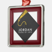 Gepersonaliseerd Afstuderen Gift 2023 Metalen Ornament (Links)