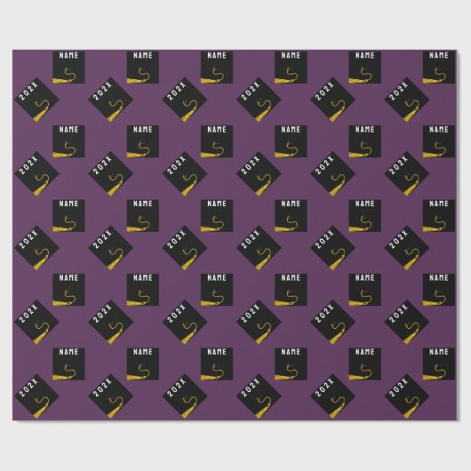 Gepersonaliseerd Afstuderen Gift Cadeaupapier (Vlak)