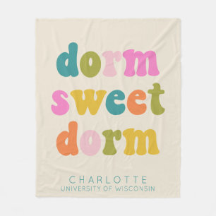 Gepersonaliseerd Afstuderen Gift Colorful Dorm Quo Fleece Deken