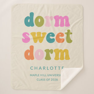 Gepersonaliseerd Afstuderen Gift Colorful Dorm Quo Sherpa Deken