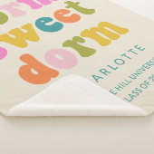 Gepersonaliseerd Afstuderen Gift Colorful Dorm Quo Sherpa Deken (3/4)