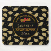 Gepersonaliseerd Afstuderen Gift | Tijd om te vier Muismat (Voorkant)