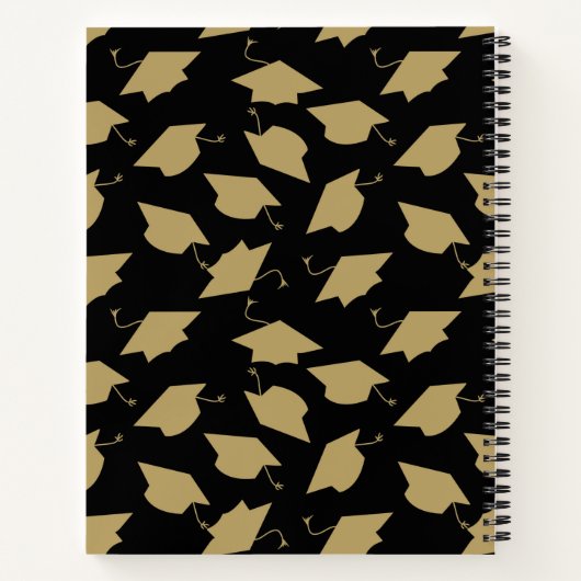 Gepersonaliseerd Afstuderen Gift | Tijd om te vier Notitieboek (Achterkant)