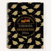 Gepersonaliseerd Afstuderen Gift | Tijd om te vier Notitieboek (Voorkant)