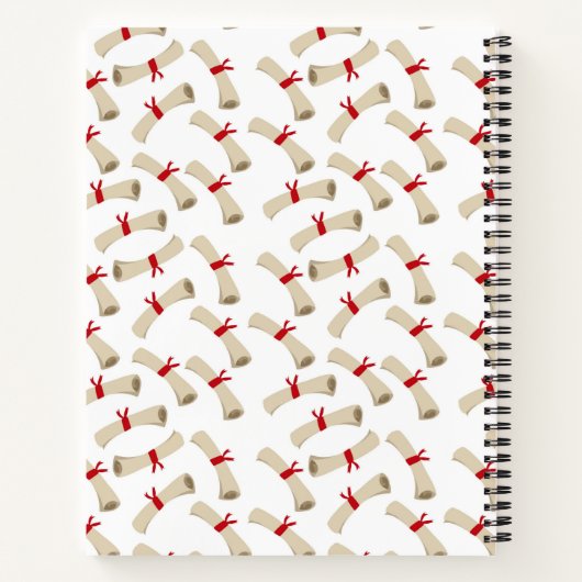 Gepersonaliseerd Afstuderen Gift | Tijd om te vier Notitieboek (Achterkant)