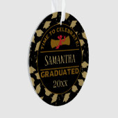 Gepersonaliseerd Afstuderen Gift | Tijd om te vier Ornament (voorkant)