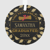 Gepersonaliseerd Afstuderen Gift | Tijd om te vier Ornament (achterkant)