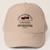 Gepersonaliseerd Afstuderen Gift | Tijd om te vier Trucker Pet (Voorkant)