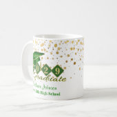 Gepersonaliseerd Afstuderen Groen & Goud 20XX Koffiemok (Voorkant links)