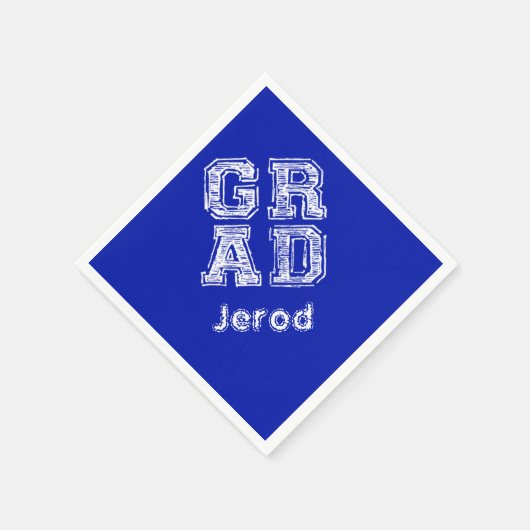 Gepersonaliseerd Afstuderen ideeën in een alkbords Servet (Hoek)