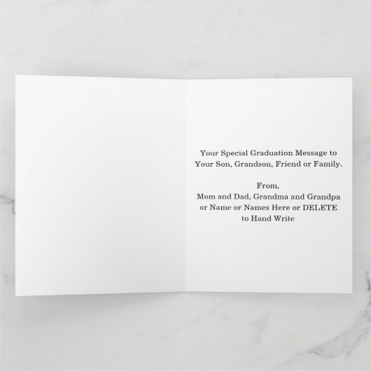 Gepersonaliseerd, Afstuderen Kaart voor zoon, klei (Binnen)
