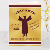 Gepersonaliseerd, Afstuderen Kaart voor zoon, klei (Gele Bloem)