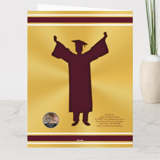 Gepersonaliseerd, Afstuderen Kaart voor zoon, klei (Achterkant)