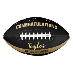 Gepersonaliseerd Afstuderen Klasse van 2024 Goud z American Football