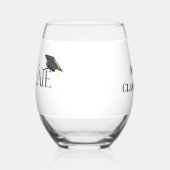 Gepersonaliseerd Afstuderen met Afstudeerder Pet K Wijnglas Zonder Voet (Links)