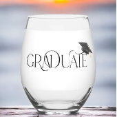 Gepersonaliseerd Afstuderen met Afstudeerder Pet K Wijnglas Zonder Voet
