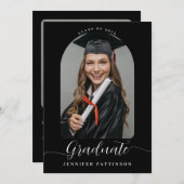 Gepersonaliseerd Afstuderen op de middelbare schoo Aankondiging (Voorkant / Achterkant)