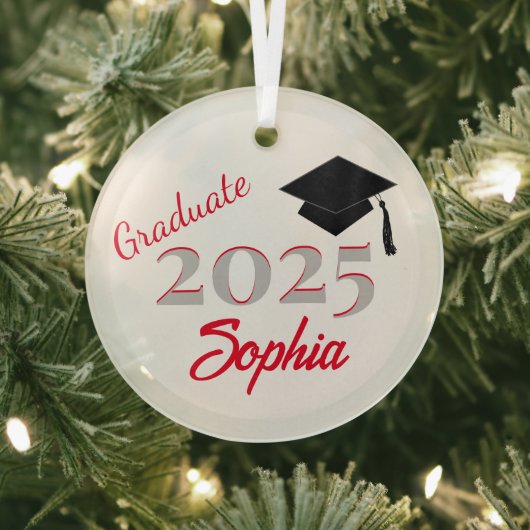 Gepersonaliseerd Afstuderen Ornament Rood (Insitu)