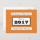 Gepersonaliseerd Afstuderen/reünie-Briefkaart Aankondigingskaart (Voorkant / Achterkant)