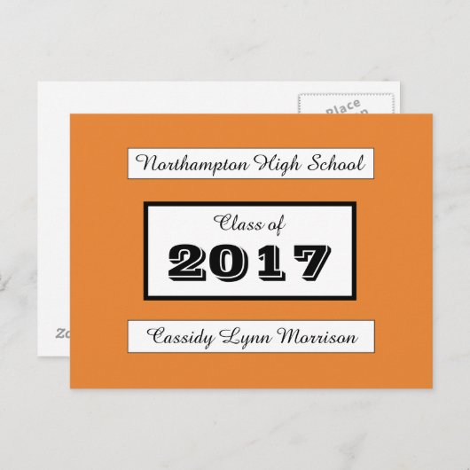 Gepersonaliseerd Afstuderen/reünie-Briefkaart Aankondigingskaart (Voorkant / Achterkant)