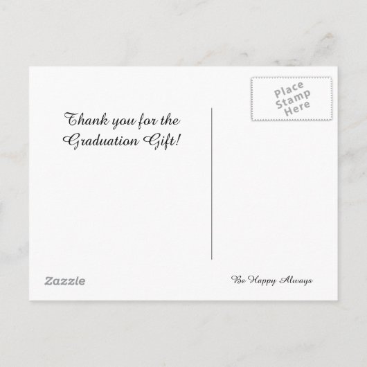 Gepersonaliseerd Afstuderen/reünie-Briefkaart Aankondigingskaart (Achterkant)