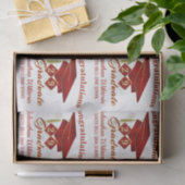 Gepersonaliseerd Afstuderen Rood & Gold Tissuepapier (Geschenk)