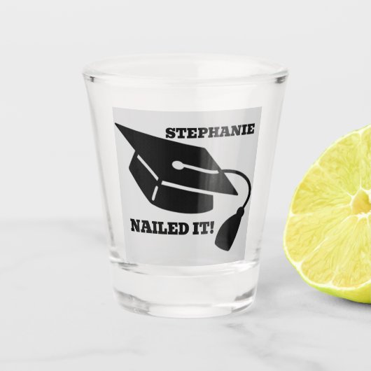Gepersonaliseerd Afstuderen Shot Glass Glas (Voorkant)