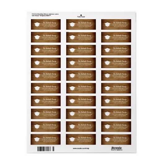Gepersonaliseerd Afstuderen thema Pet rustiek hout Etiket (Full Sheet)