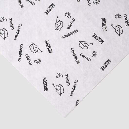 Gepersonaliseerd Afstuderen tissuepapier (Detail)