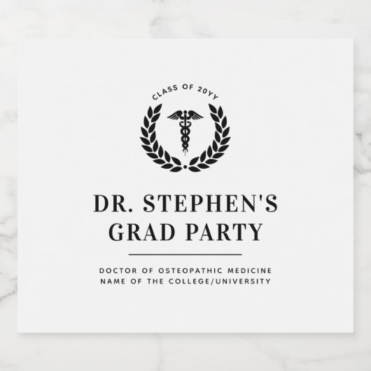 Gepersonaliseerd Afstuderen van de moderne medisch Bier Etiket (Enkel label)