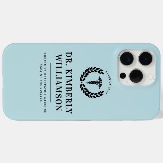 Gepersonaliseerd Afstuderen van de moderne medisch Case-Mate iPhone Case (Achterkant (horizontaal))