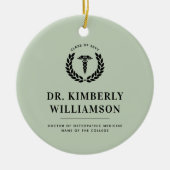 Gepersonaliseerd Afstuderen van de moderne medisch Keramisch Ornament (Voorkant)
